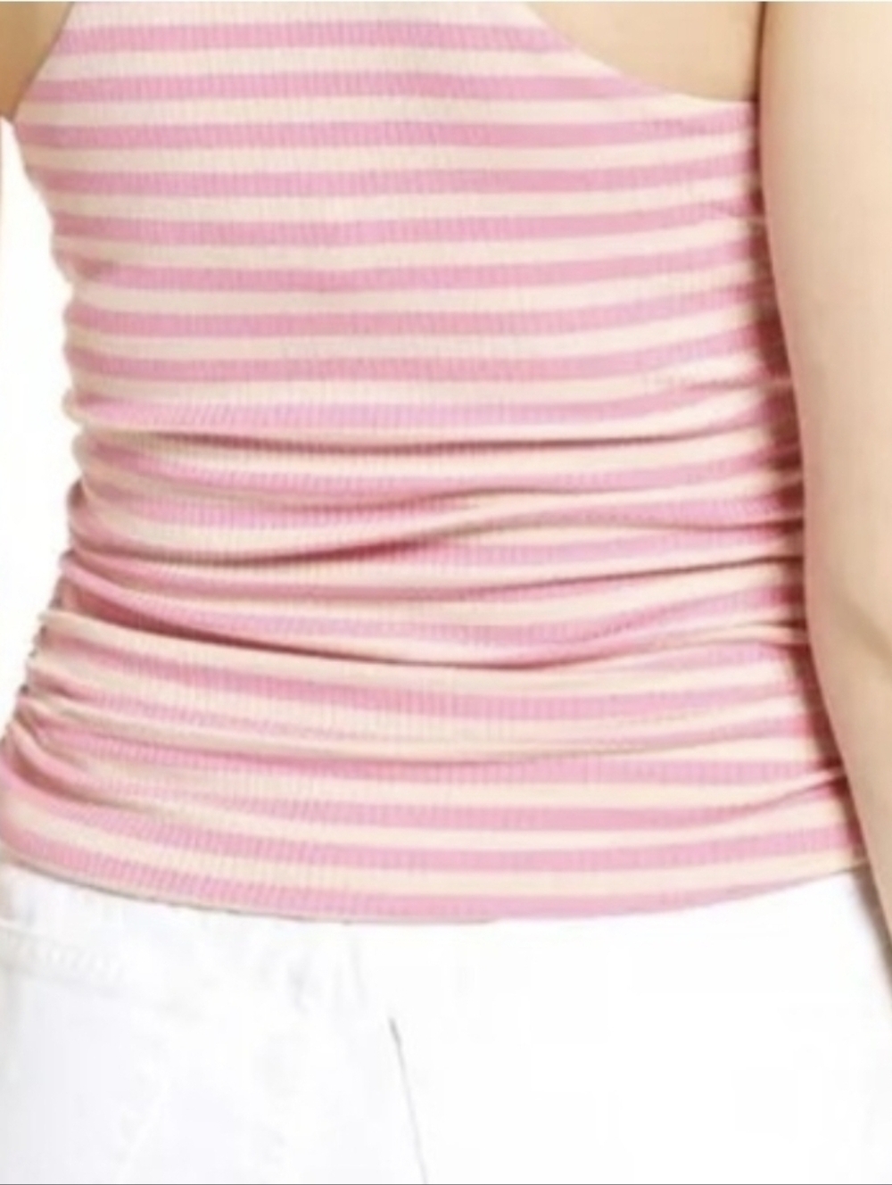 AFRM Pink Striped High-Neck Tank - Picture 2 of 5